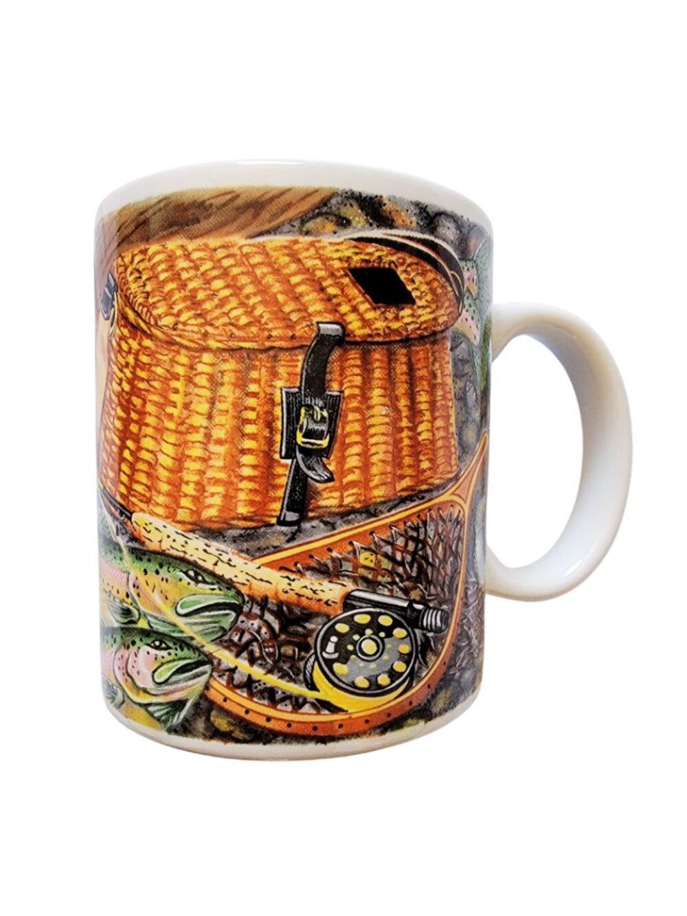 Vintage Otagiri Fly Fishing Coffee Mug (10 oz) - EUC
